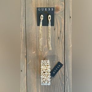 NWT! Guess earrings and bracelet! Beautiful! Christmas / New Years jewelry.